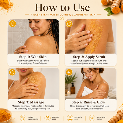 Turmeric Glow Scrub — Buff Away Dull, Rough Skin for a Softer, Smoother-Looking Glow