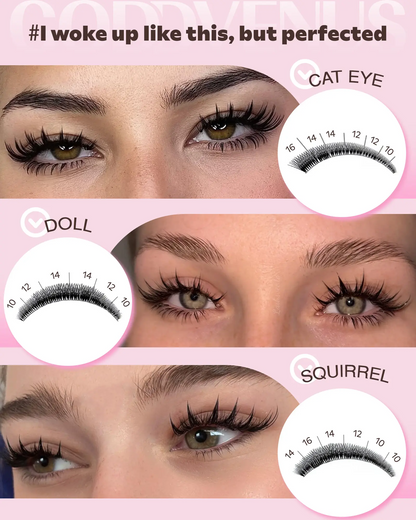 JELENEVIA Manga Lash Clusters With Spikes Wispy Cluster Eyelash Extensions Fluffy Anime Eyelashes Clusters Reusable Faux Mink Fairy Individual Lash