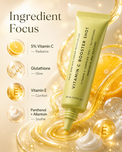Pure Vitamin C & Glutathione Booster Serum for Radiant, Healthy-Looking Skin, 1.01 fl oz