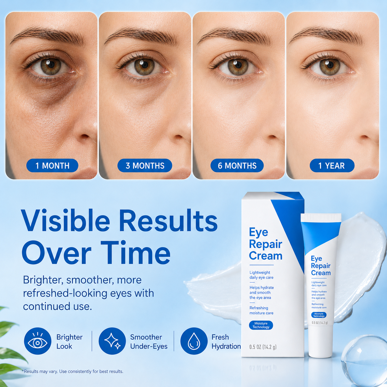 Hydrating Eye Cream with Hyaluronic Acid, Niacinamide & Marine Botanical Complex👀✨