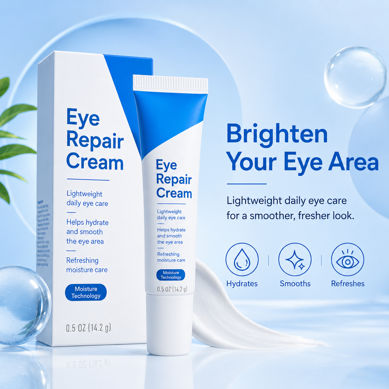 Hydrating Eye Cream with Hyaluronic Acid, Niacinamide & Marine Botanical Complex👀✨