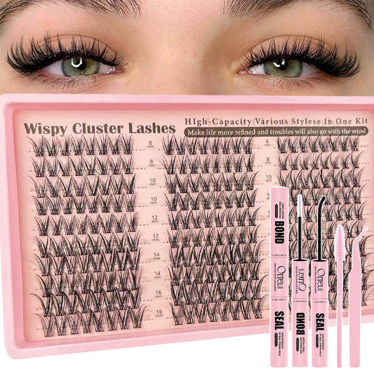 JELENEVIA Manga Lash Clusters With Spikes Wispy Cluster Eyelash Extensions Fluffy Anime Eyelashes Clusters Reusable Faux Mink Fairy Individual Lash
