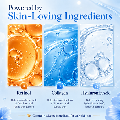 Retinol Collagen Firming Face & Neck Cream with Hyaluronic Acid – Anti-Aging Day & Night Moisturizer for Women & Men