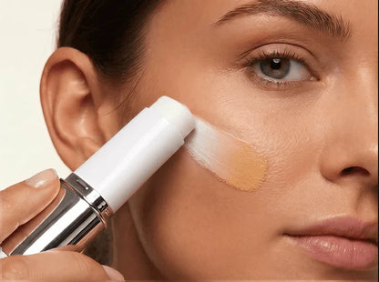 🎉BUY 1 GET 1 FREE🎉Color Changing Foundation Stick 2-Pack, 2-in-1 Foundation Stick with Built-in Blending Brush, Moisturizing Long Lasting Makeup for Deep Skin Tone, Buildable Coverage, Natural Finish