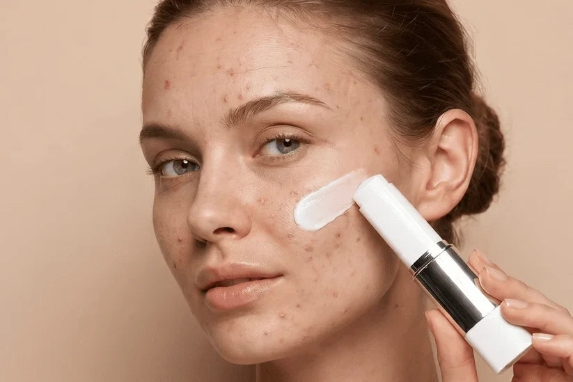 🎉BUY 1 GET 1 FREE🎉Color Changing Foundation Stick 2-Pack, 2-in-1 Foundation Stick with Built-in Blending Brush, Moisturizing Long Lasting Makeup for Deep Skin Tone, Buildable Coverage, Natural Finish